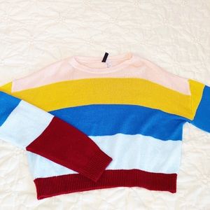 COLORBLOCK SWEATER CROPPED!!